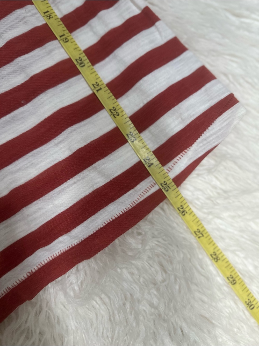 Anthropologie Postage Stanp Henley Tee in red/white stripe Xl EUC - Picture 9 of 12